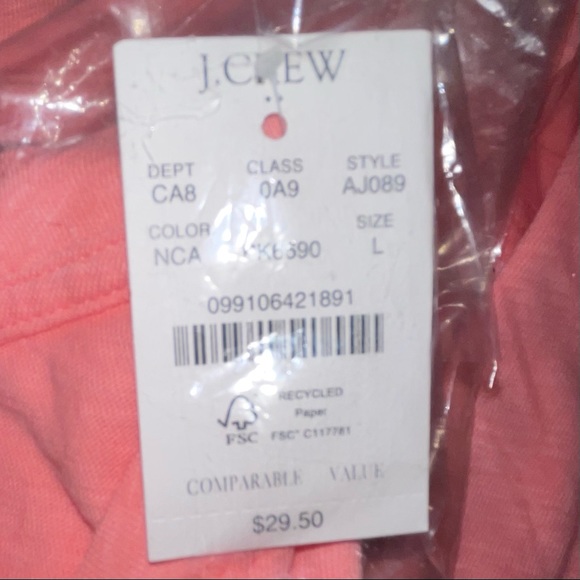 J. CREW Girlfriend Tee Crewneck Neon Capri Short Sleeve T-Shirt - Picture 8 of 10